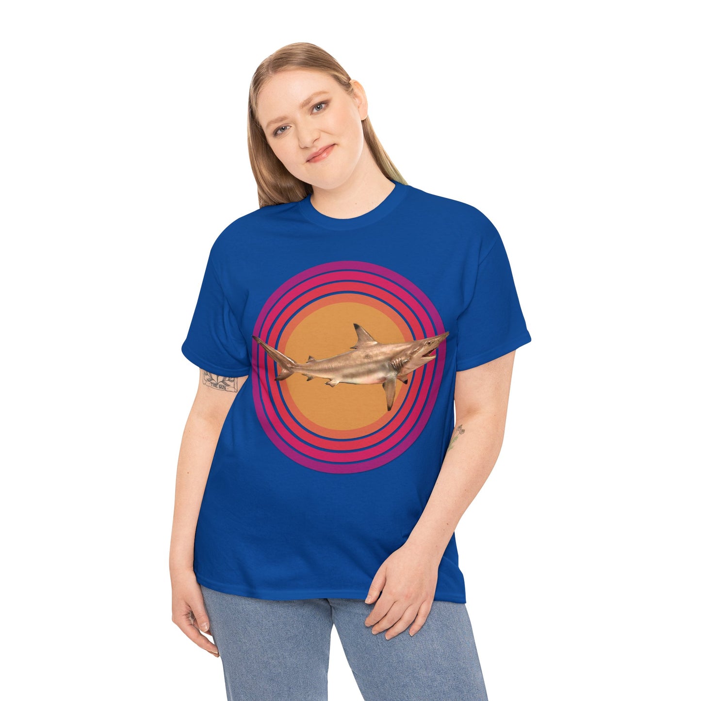 Black Tip Shark, Cool Shark, Aggressive Shark, Shark Bite Heavy Cotton Tee