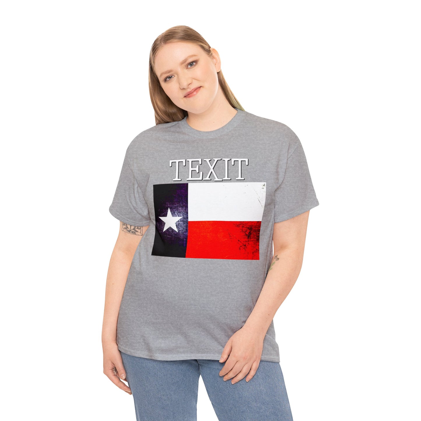 Texit Texas Flag Texas Independence Heavy Cotton Tee