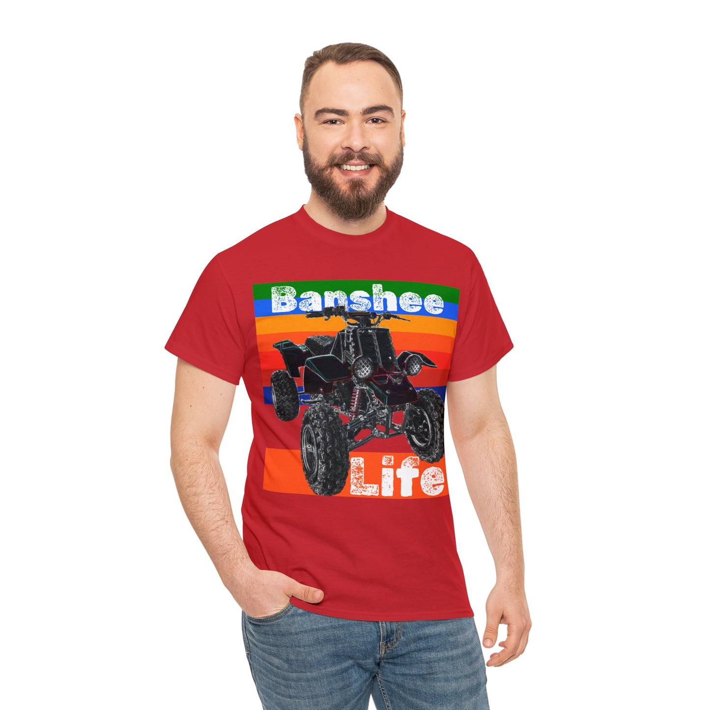 Banshee Quad ATV, Banshee Four Wheeler, Quad Bike Heavy Cotton Tee