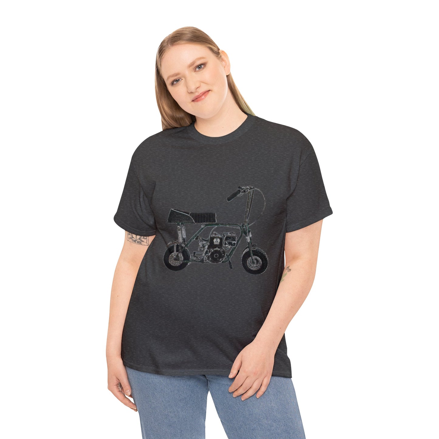 Mini Bike, Scooter, Vintage, Retro, Motorcycle, Moped Heavy Cotton Tee