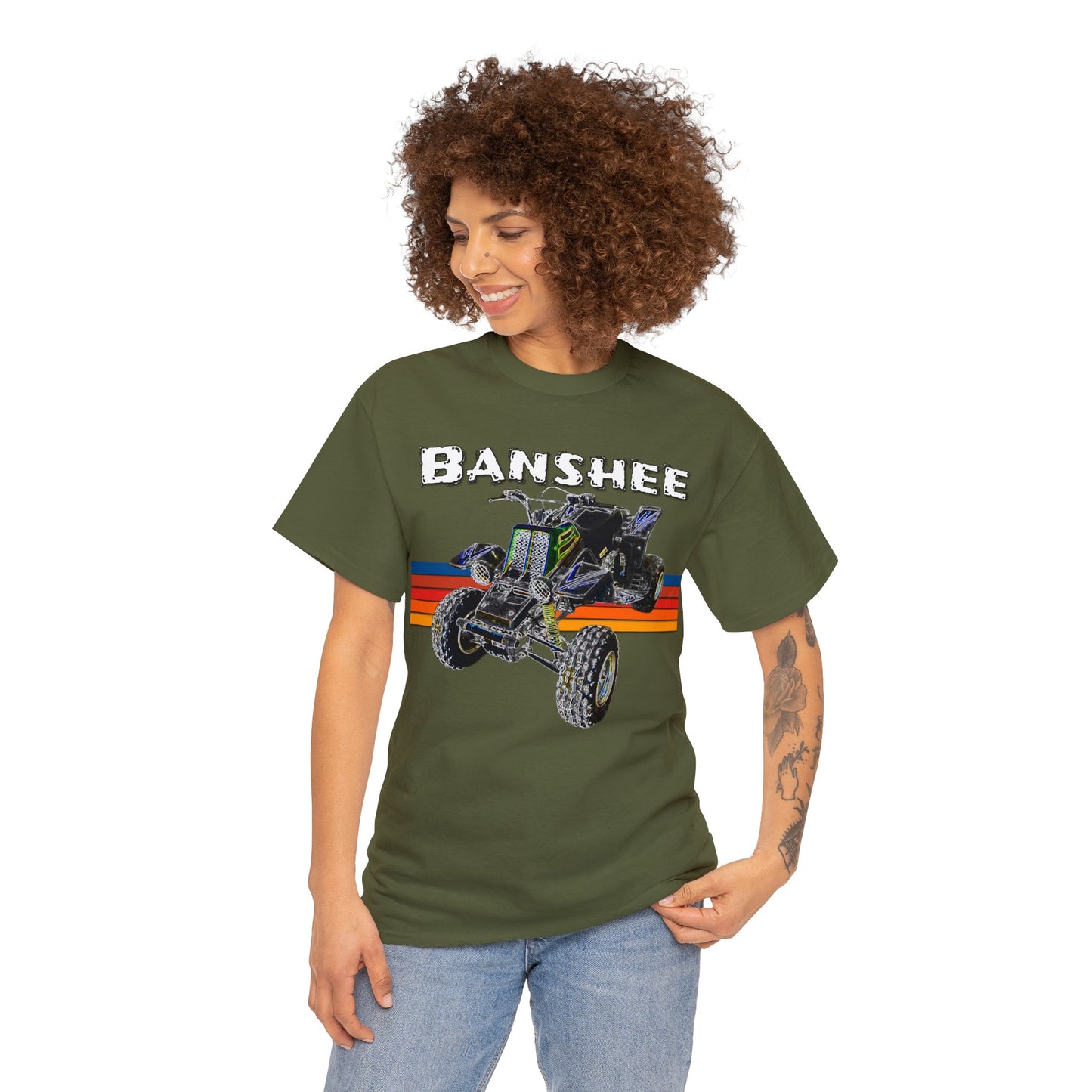 Banshee Quad ATV, Banshee Four Wheeler, Quad Bike Heavy Cotton Tee