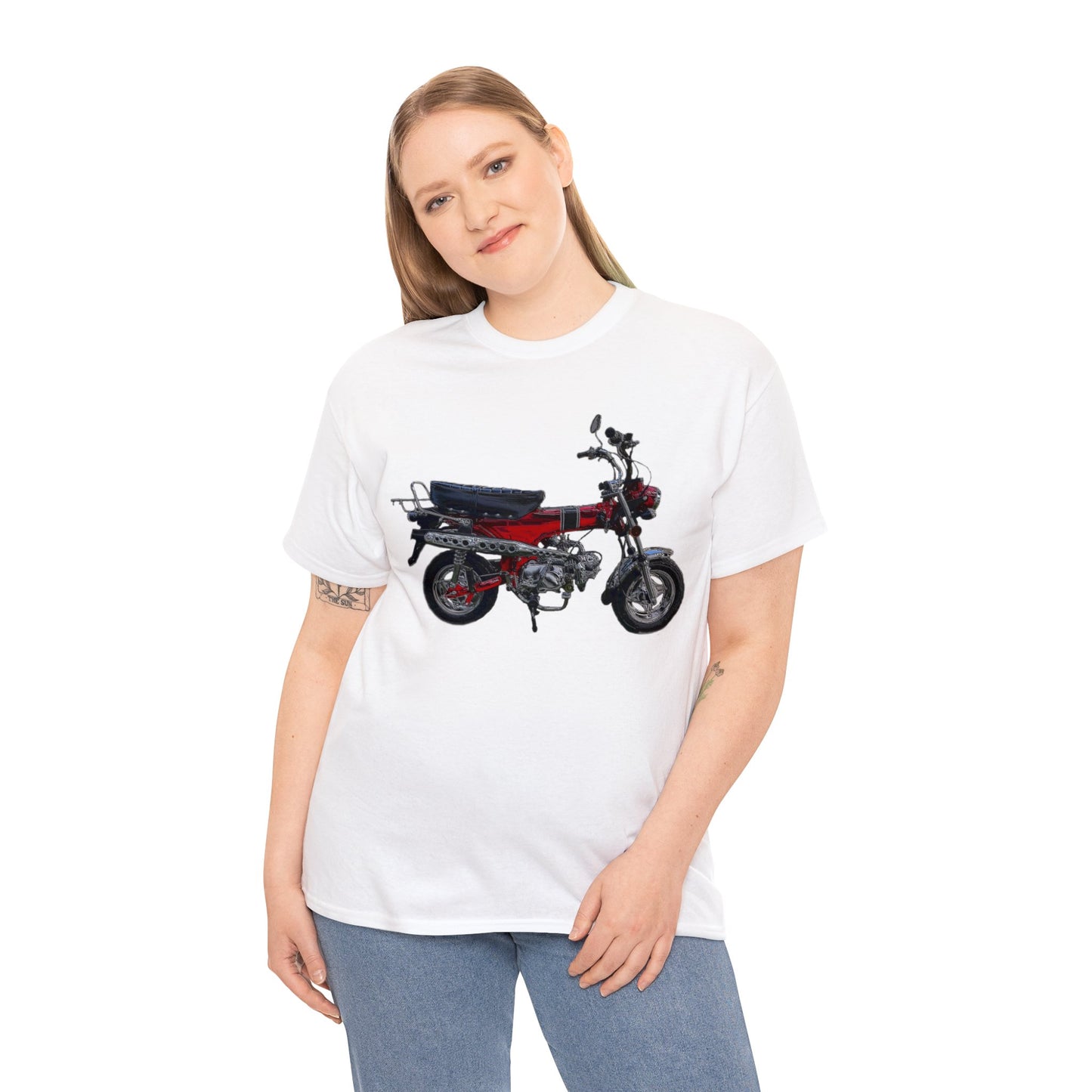 Trail 70 Mini BIke, Vintage Mini Bike, Retro Mini Bike Heavy Cotton Tee