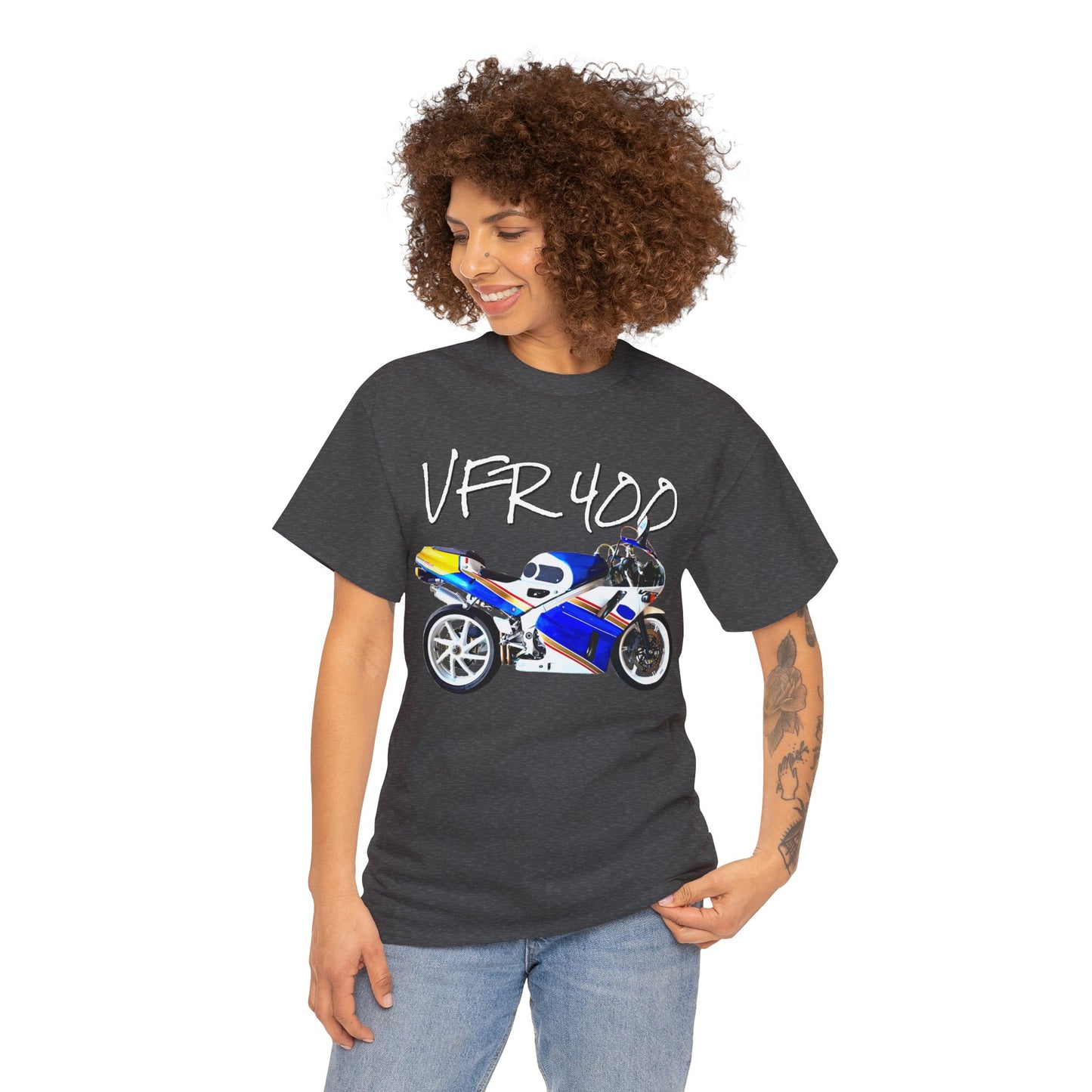 VFR 400 Motorcycle, Street Bike, Street Motorcycle, Sport Bike Heavy Cotton Tee