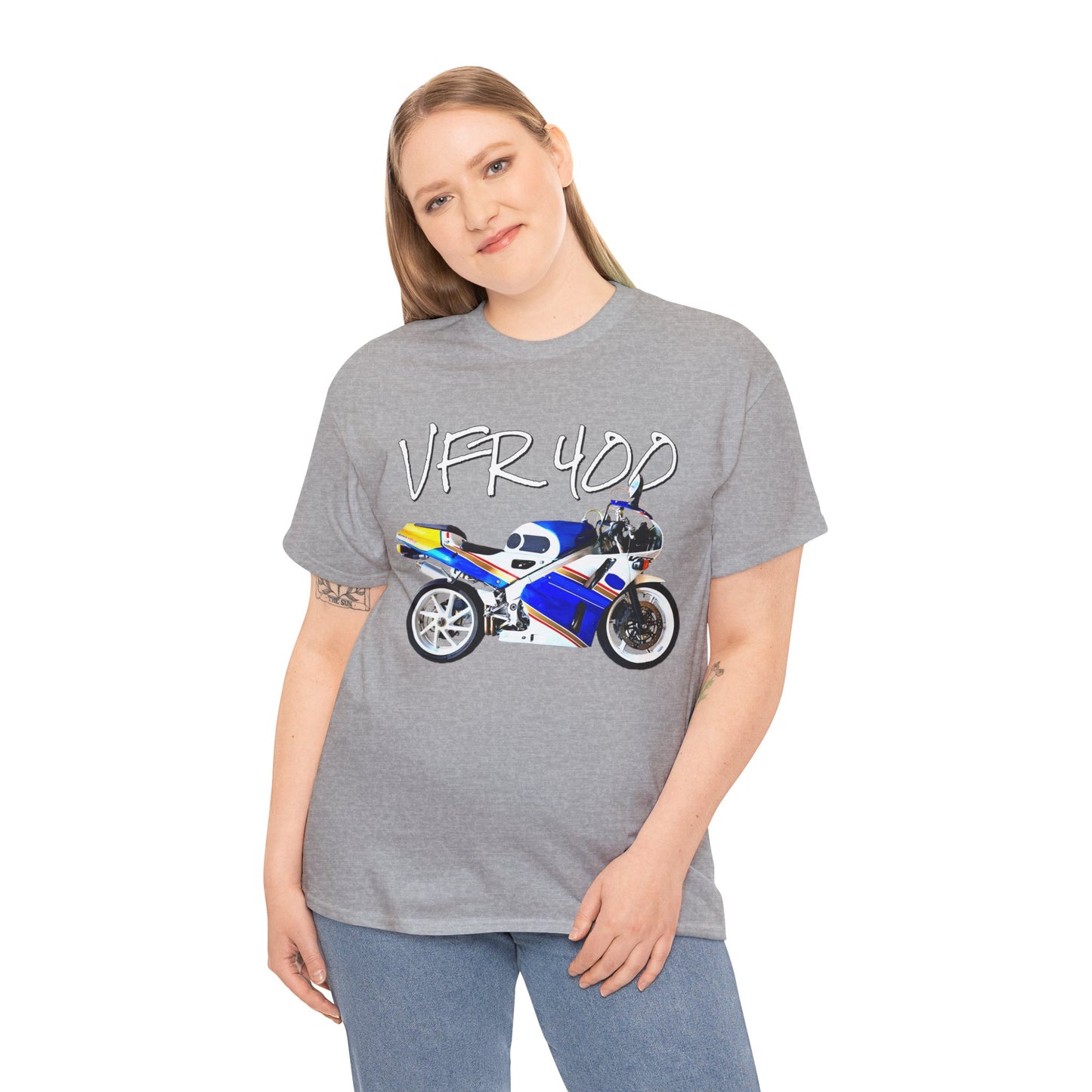 VFR 400 Motorcycle, Street Bike, Street Motorcycle, Sport Bike Heavy Cotton Tee