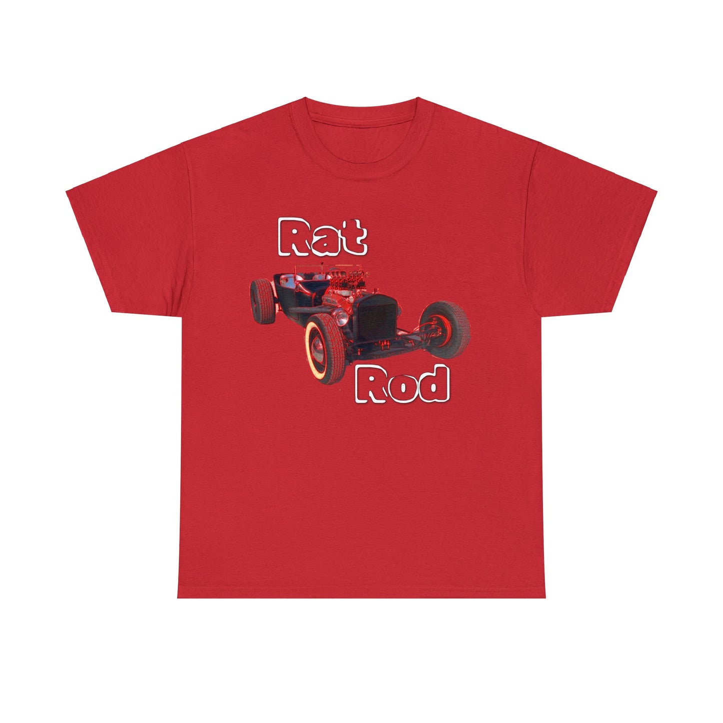 Hot Rod, Retro Rat Rod Car, Antique Automobile, Vintage Car, Rockabilly Heavy Cotton Tee