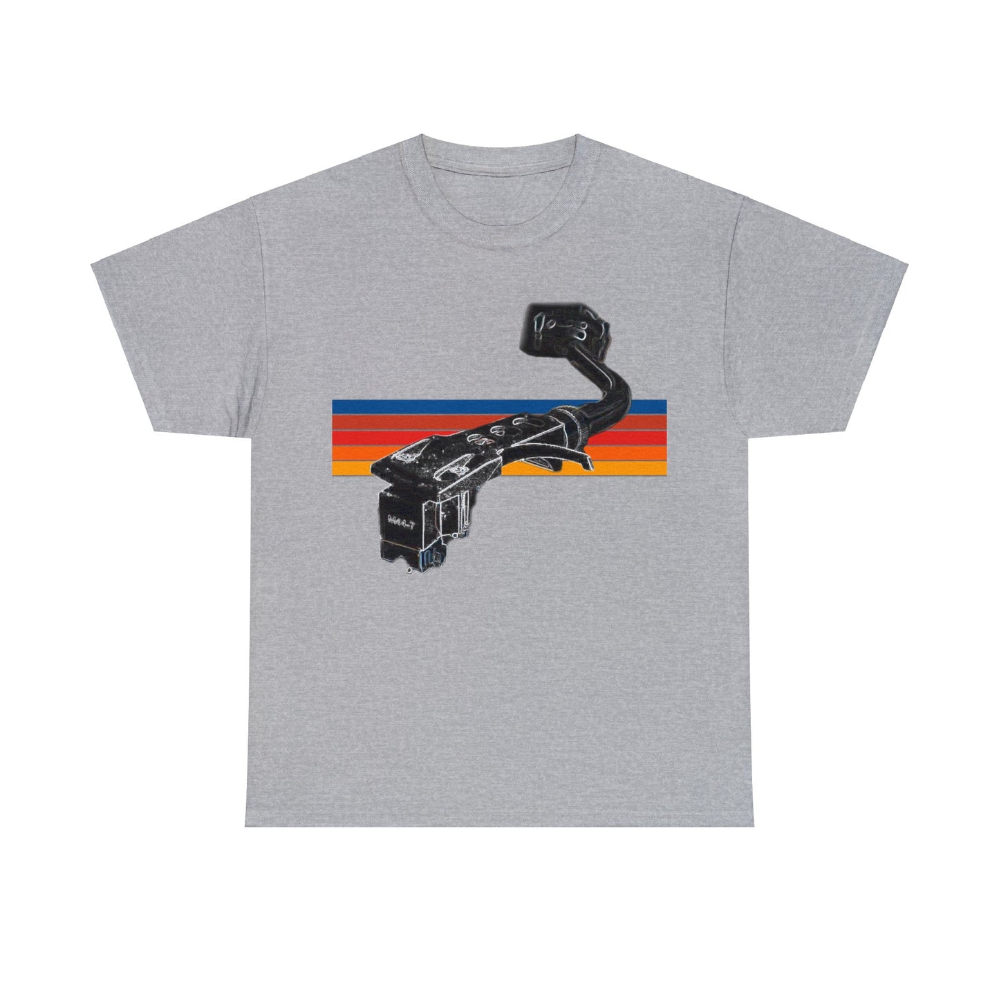 Turntable Arm, Put the Needle on the Record, DJ Turntable Heavy Cotton Tee