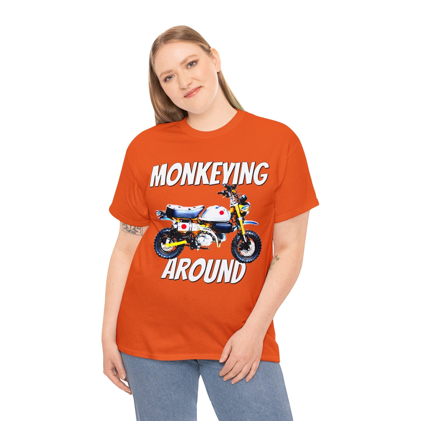 125Z Monkey Motorcycle, Mini Bike, Motocross, Off Road Heavy Cotton Tee