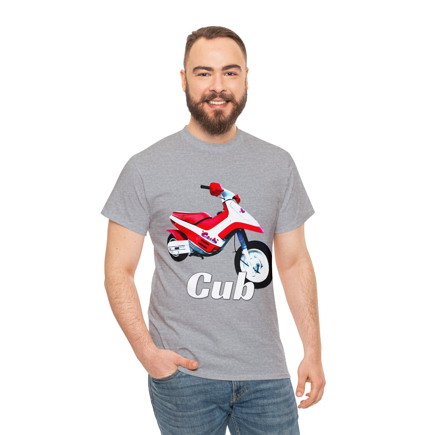 Vintage Cub Motorcycle, Cub Mini Bike, Retro Cub Motocross Bike Heavy Cotton Tee