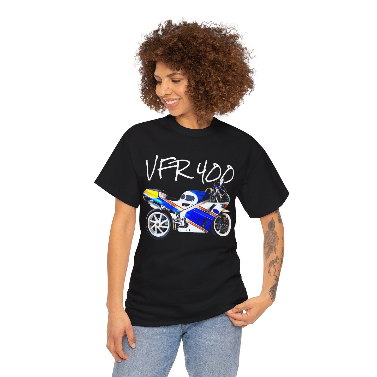 VFR 400 Motorcycle, Street Bike, Street Motorcycle, Sport Bike Heavy Cotton Tee