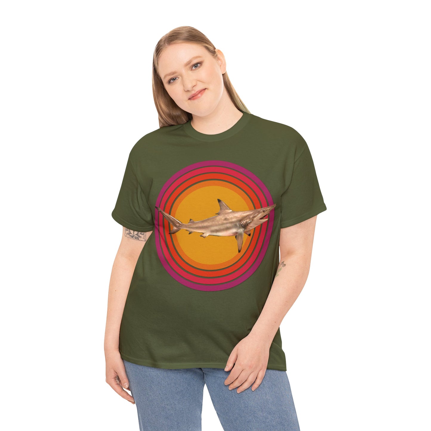 Black Tip Shark, Cool Shark, Aggressive Shark, Shark Bite Heavy Cotton Tee