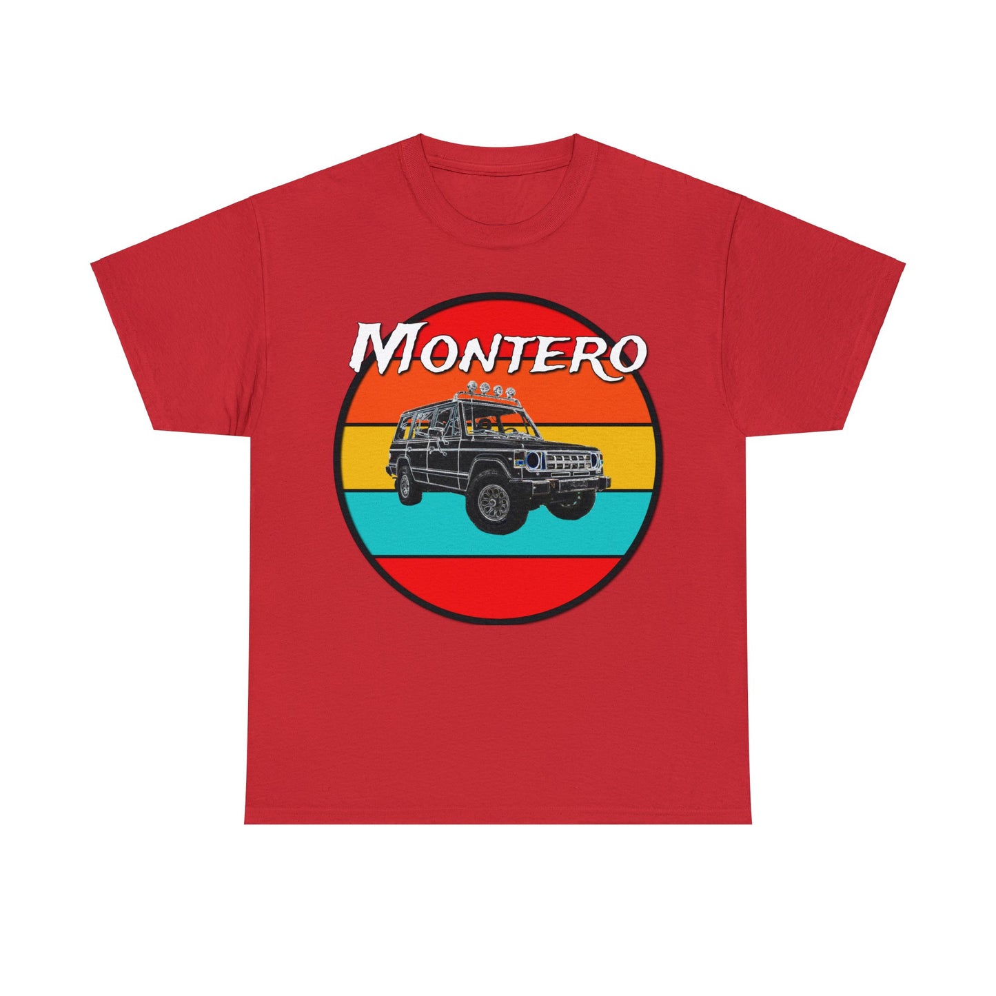 Montero 4x4 Off Road Truck, Vintage Retro Montero Heavy Cotton Tee