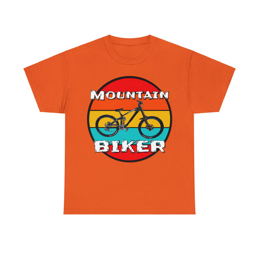 Mountain Bike, Mountain Biker, Full Suspension Moutain Bike Heavy Cotton Tee