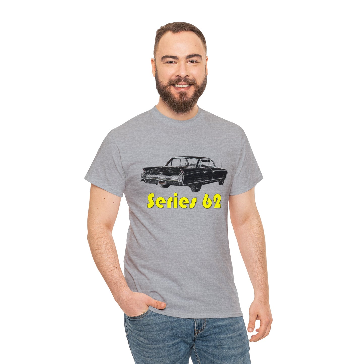 Series 62, Caddy, Vintage Car, Antique American Automobile, Retro Car Heavy Cotton Tee