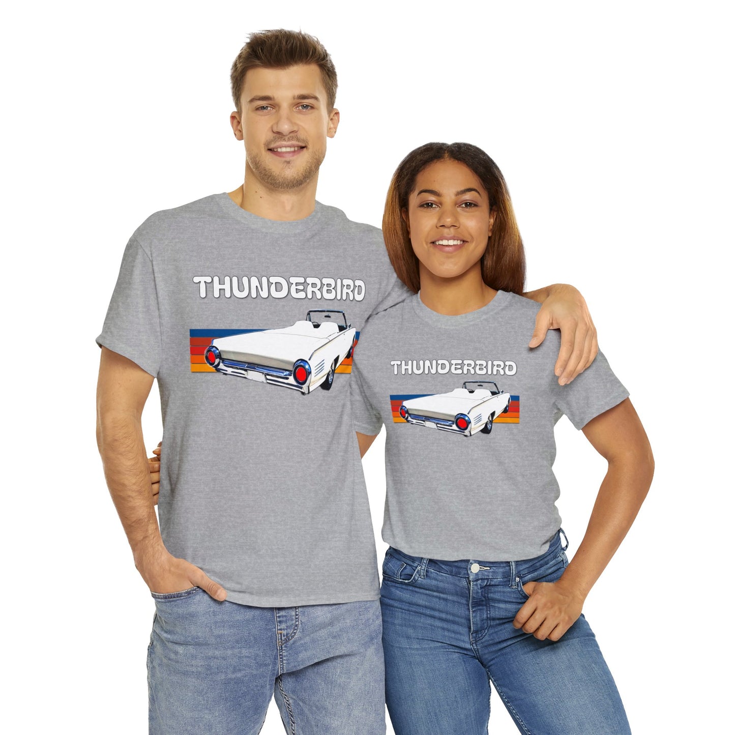 Thunderbird Vintage American Automobile, Antique American Car Heavy Cotton Tee