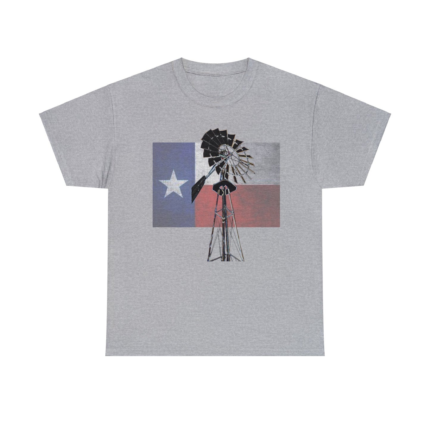 Texas Flag, Windmill, Country Boy, Country Girl, Farmer, Vintage, Retro Heavy Cotton Tee