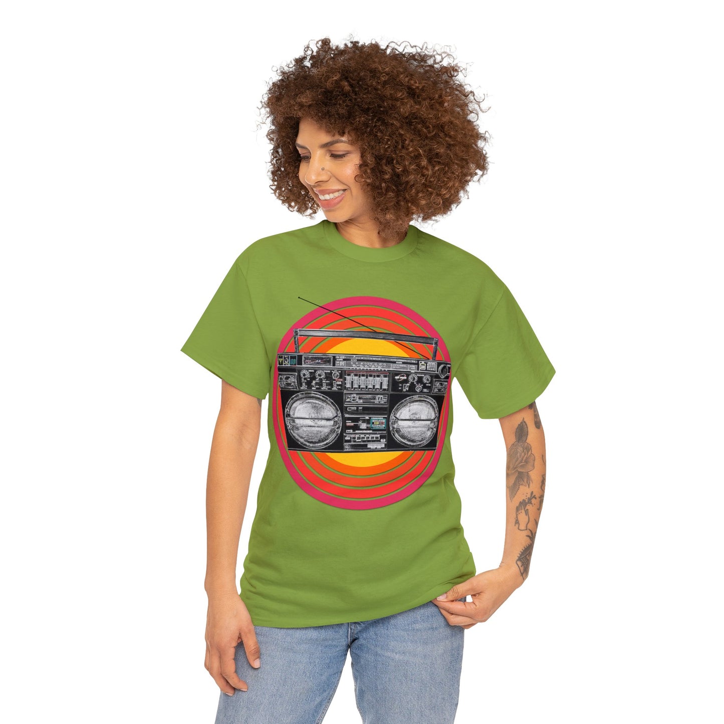 Jambox, Boom Box, Ghetto Blaster, Radio, Tape Player Heavy Cotton Tee