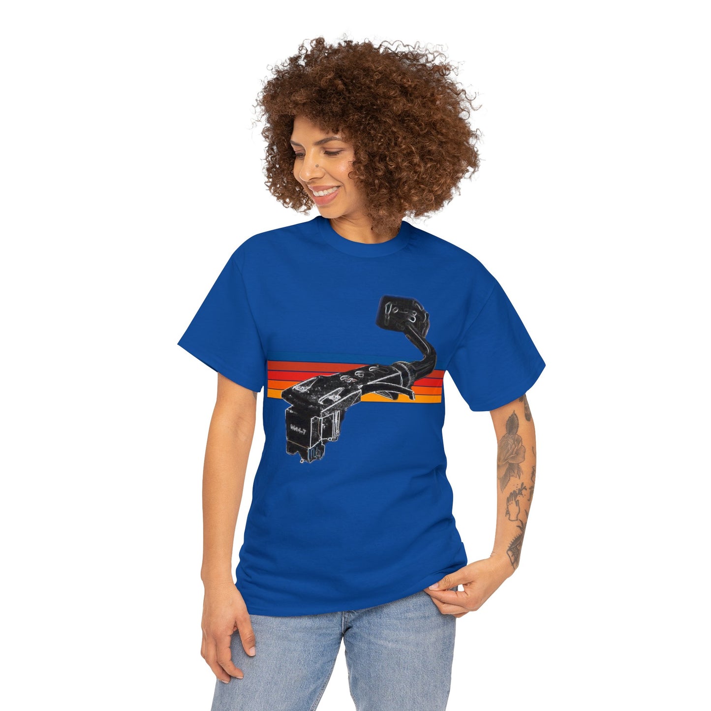 Turntable Arm, Put the Needle on the Record, DJ Turntable Heavy Cotton Tee