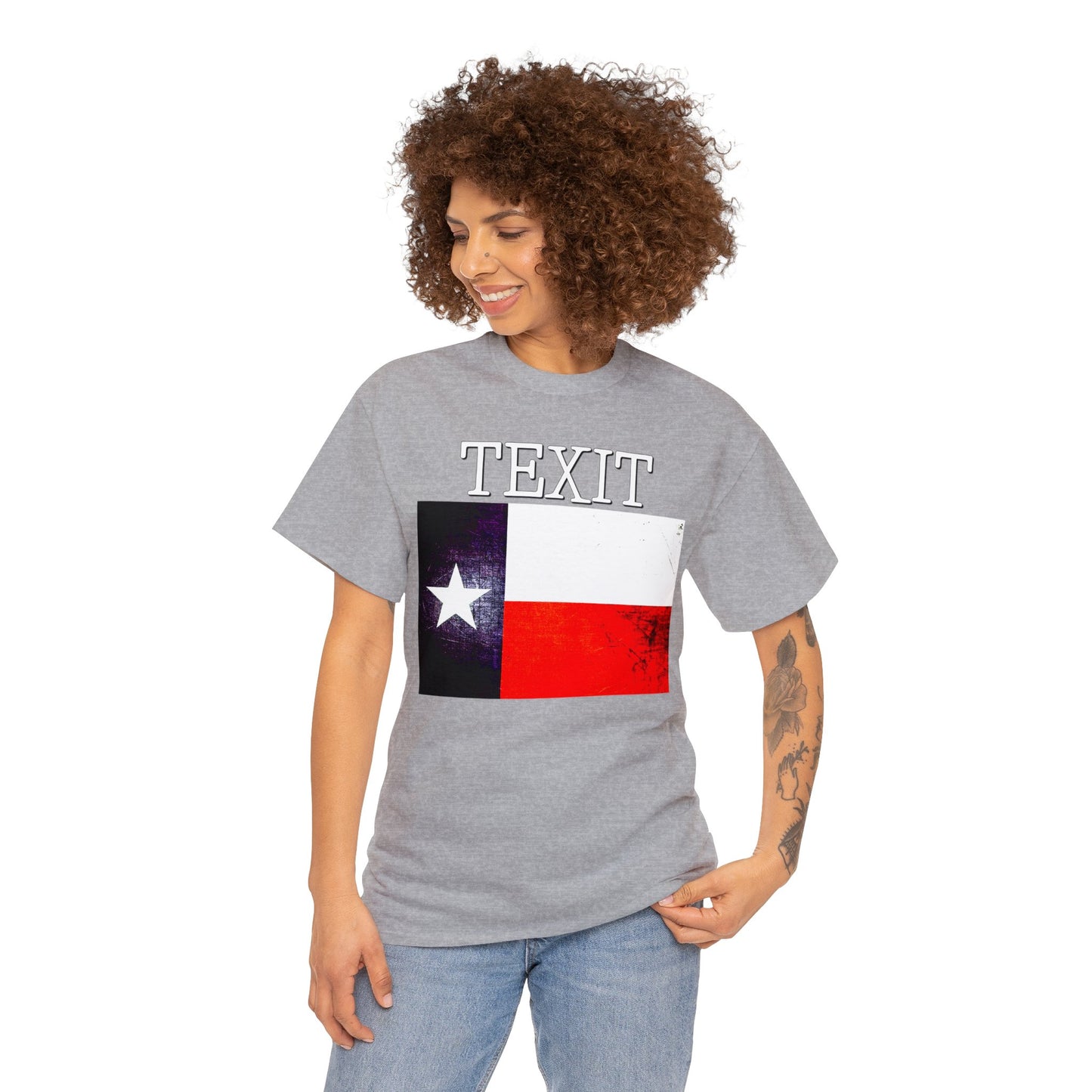 Texit Texas Flag Texas Independence Heavy Cotton Tee