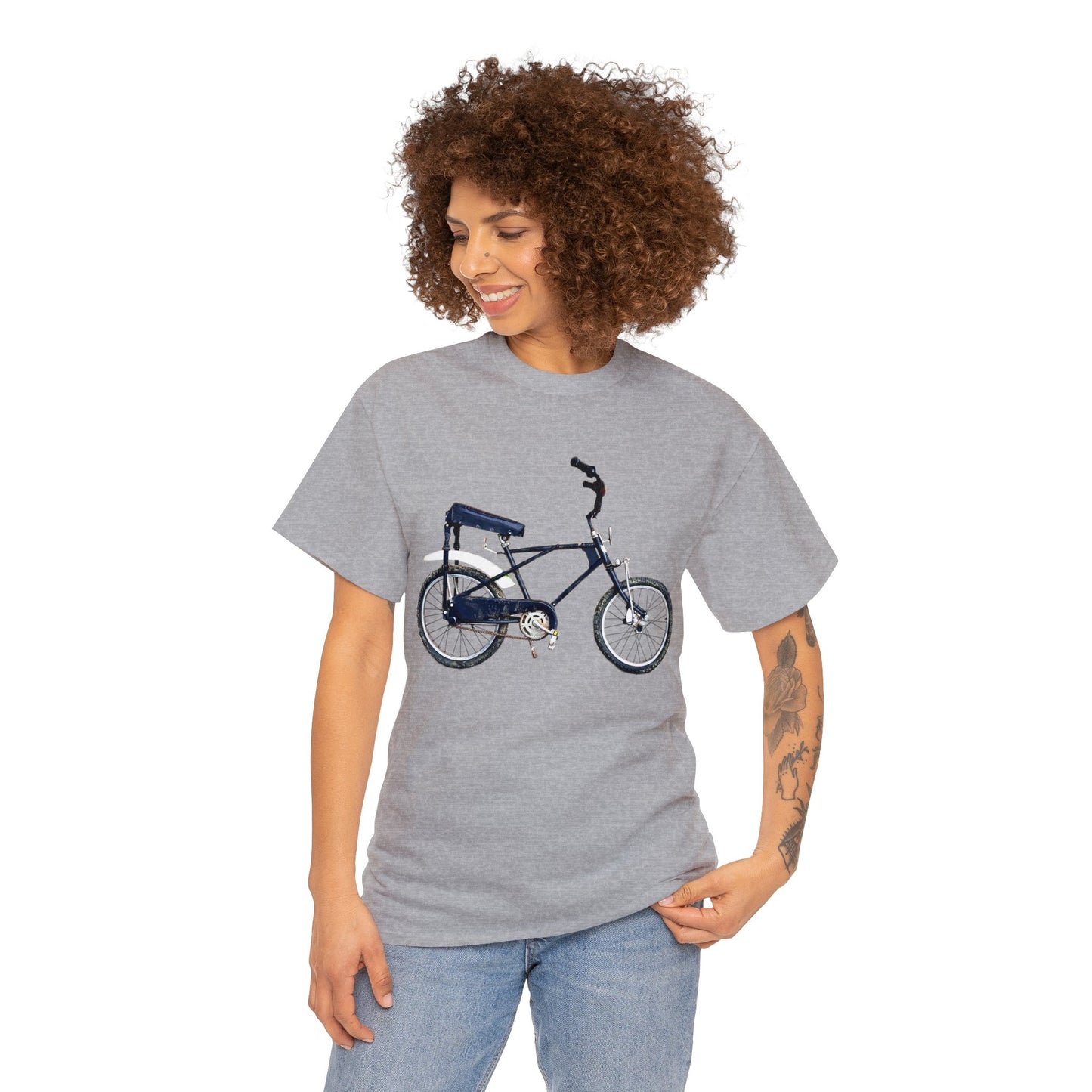 Vintage 1970s BMX Bicycle, Thunder Road Bike, Retro Dirt Bike Heavy Cotton Tee