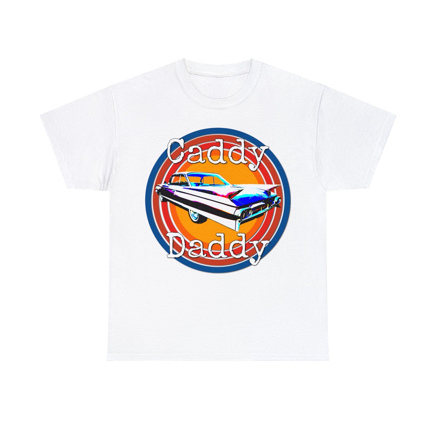 Cadillac, Vintage Car, Caddy Daddy, Retro DeVille Heavy Cotton Tee