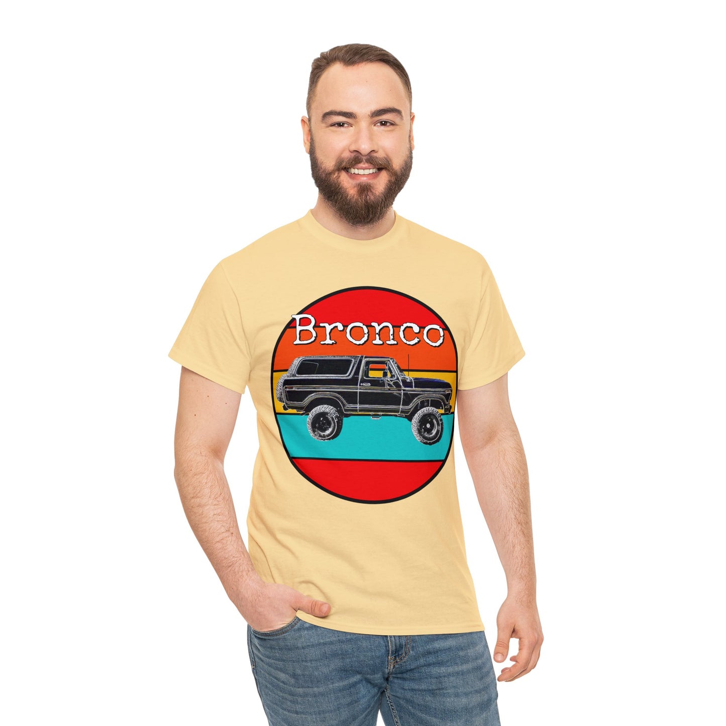 Vintage 4x4 Bronco Truck, Off Road 4 Wheel Drive Heavy Cotton Tee