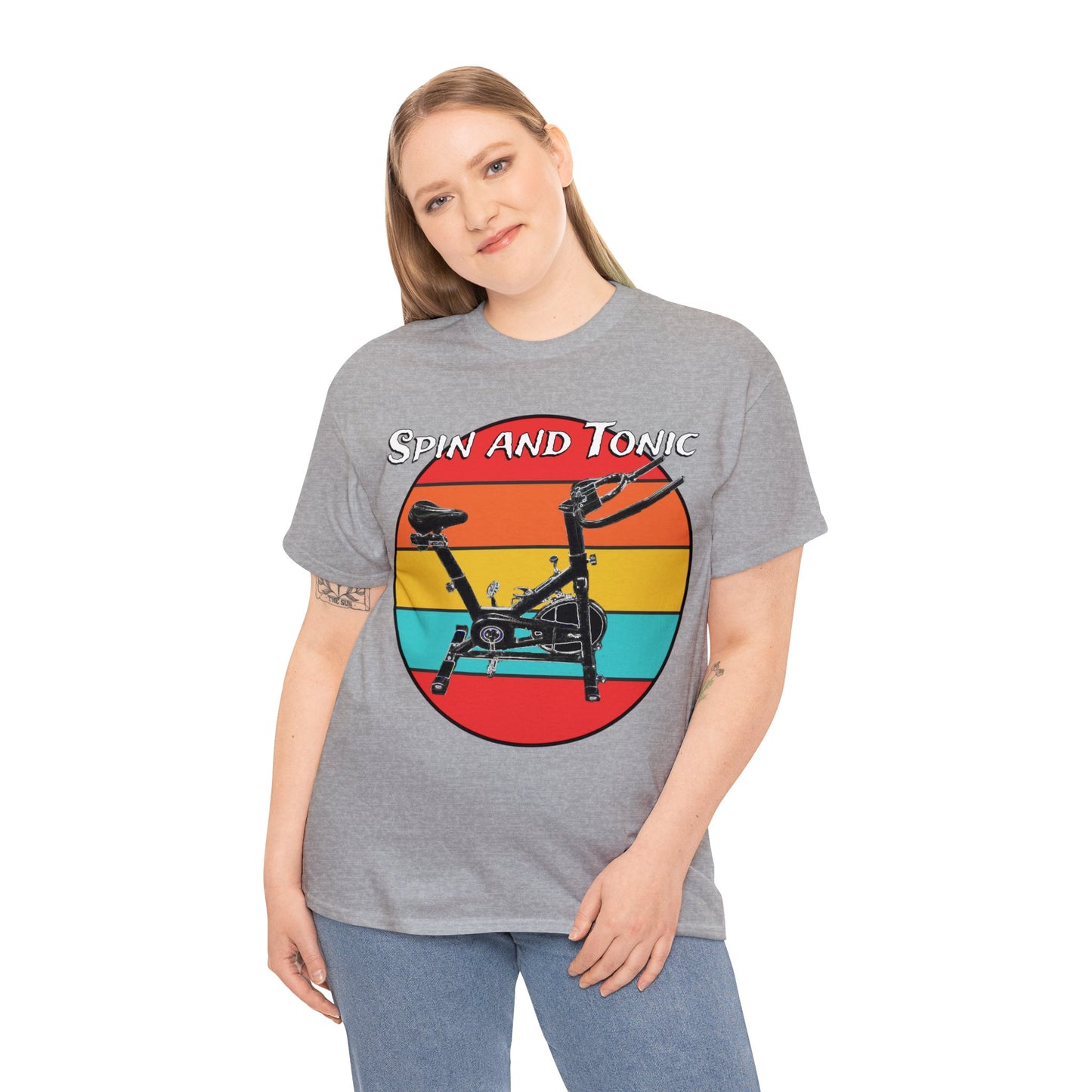 Spin Bike, Spin Class, Spinning, Stationary Bike, Indoor Cycling Heavy Cotton Tee