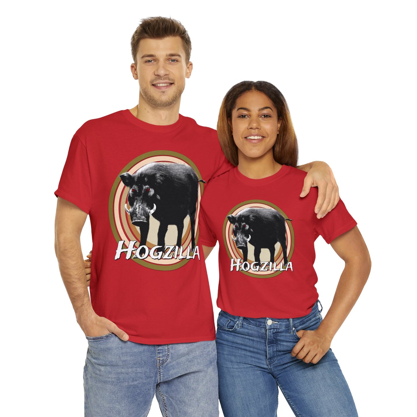 Wild Hog Hunting, Wild Hog, Hog Wild, Hog Boar Hunter, Hogzilla Heavy Cotton Tee