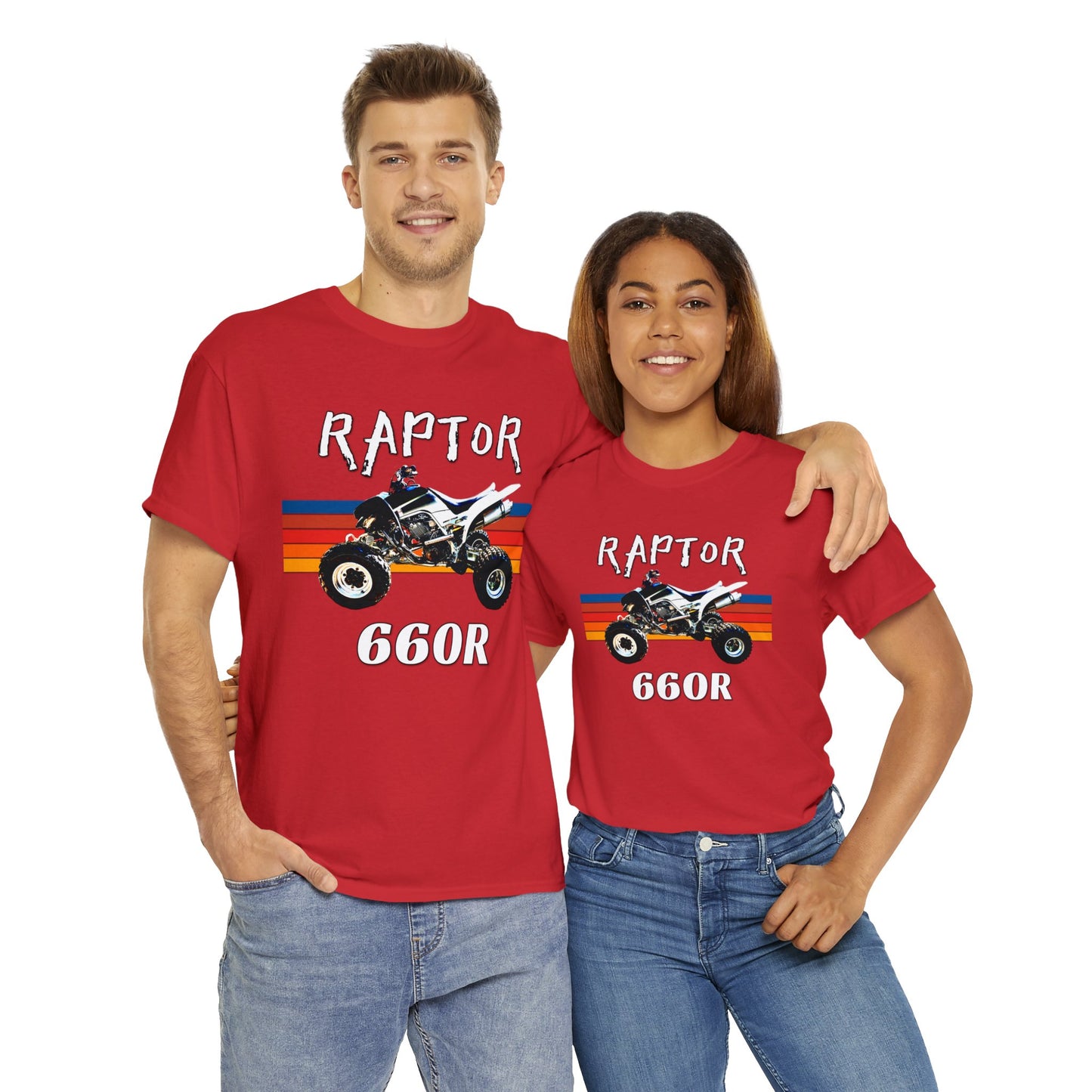 Raptor 660R Quad Bike ATC ATV 4 wheeler Off Road Heavy Cotton Tee