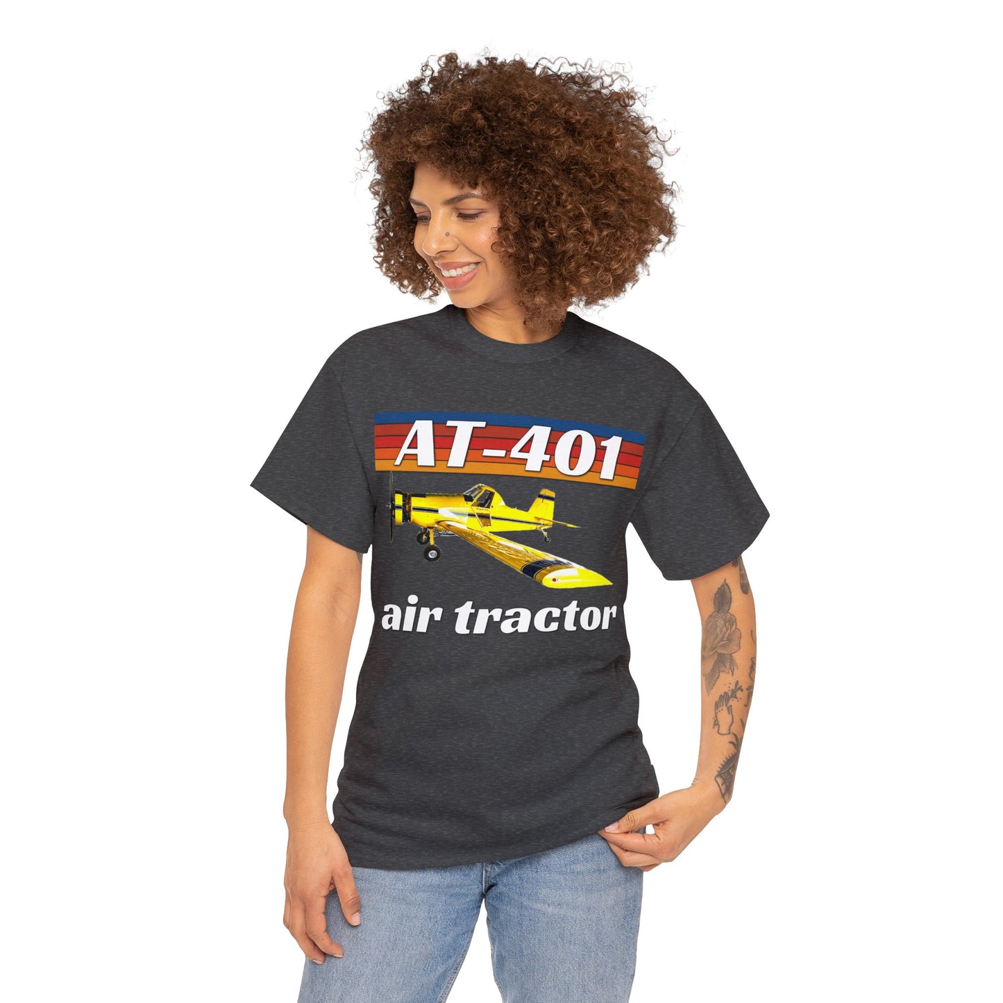 AT 401 Crop Duster Plane, Air Tractor Airplane, Farming Airplane Heavy Cotton Tee