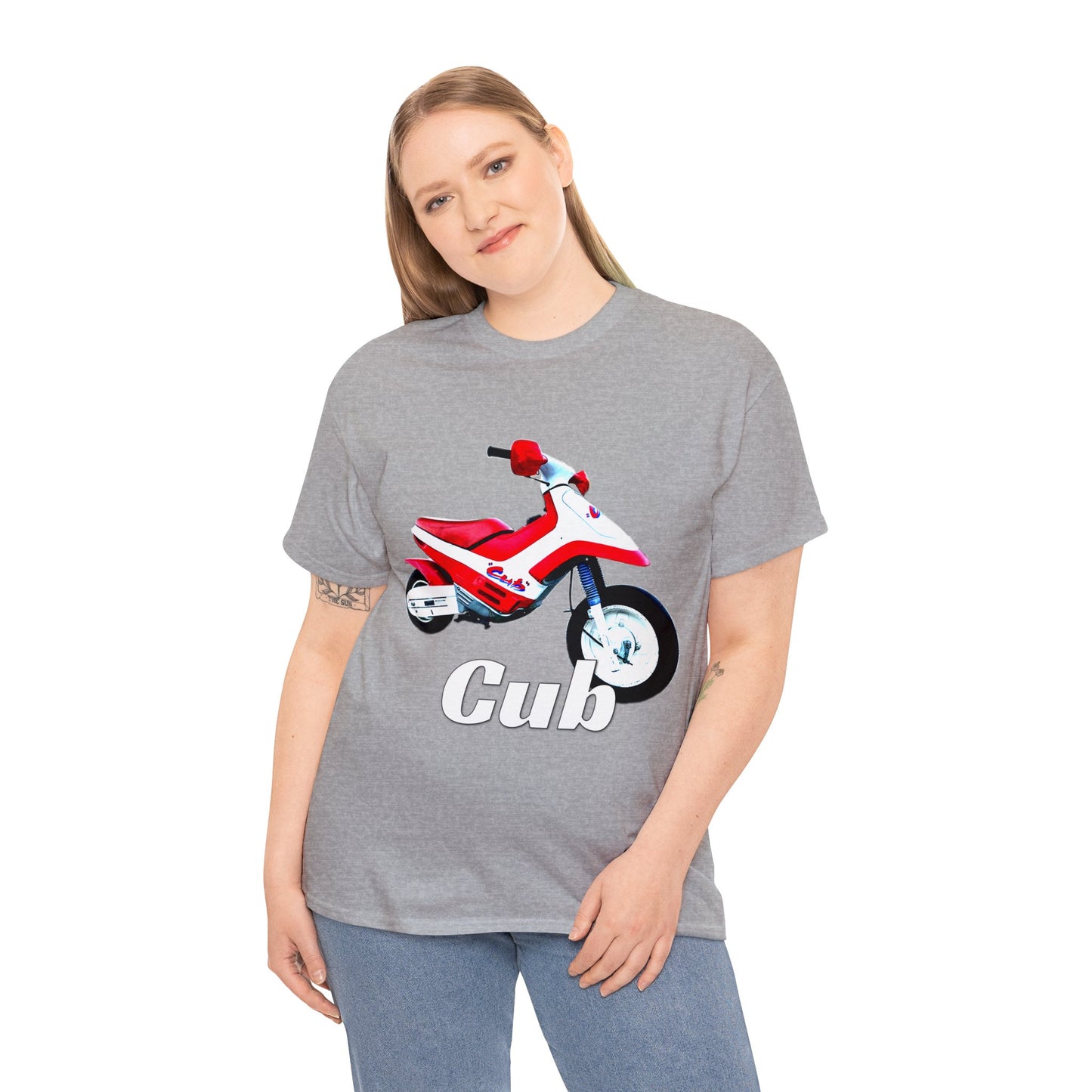 Vintage Cub Motorcycle, Cub Mini Bike, Retro Cub Motocross Bike Heavy Cotton Tee