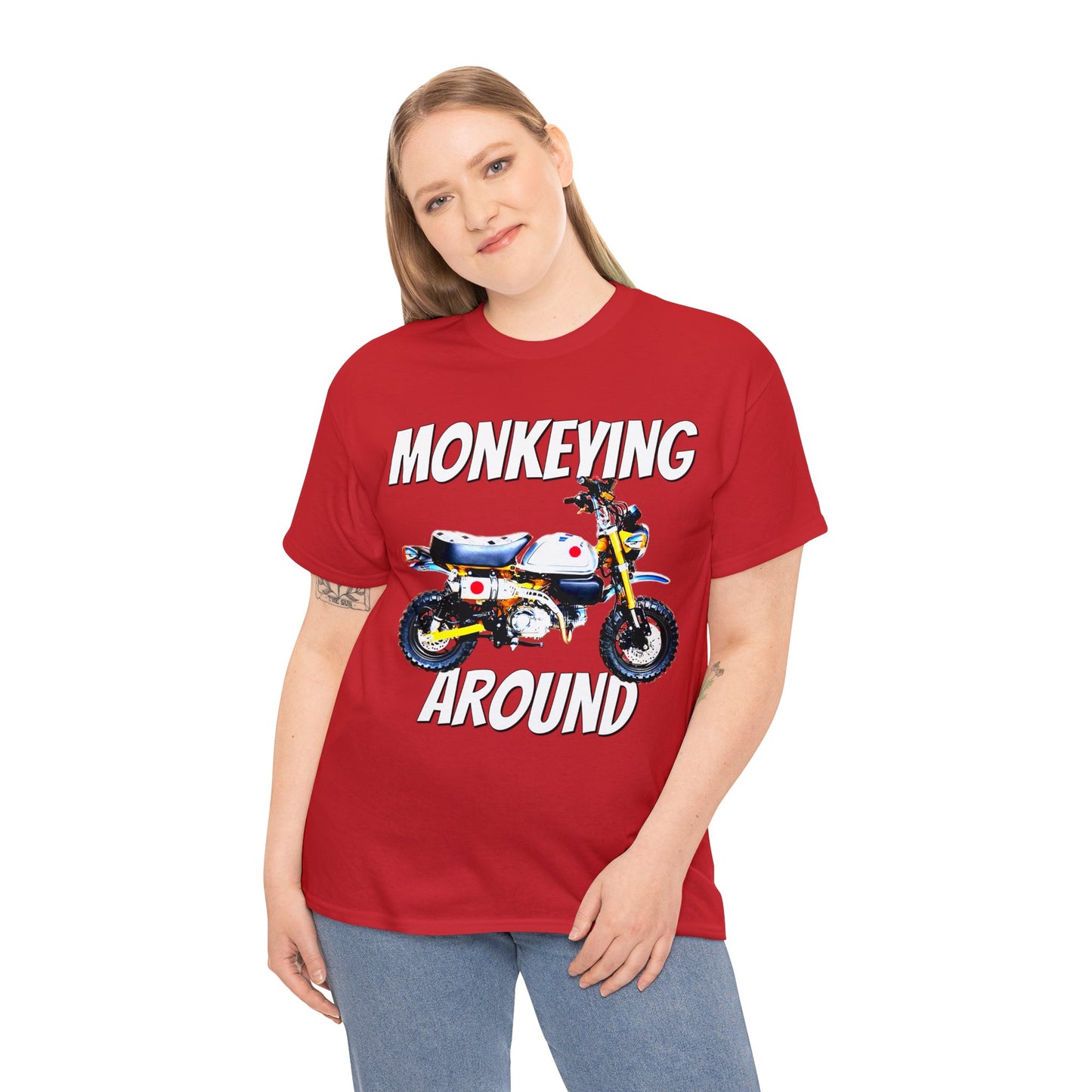 125Z Monkey Motorcycle, Mini Bike, Motocross, Off Road Heavy Cotton Tee