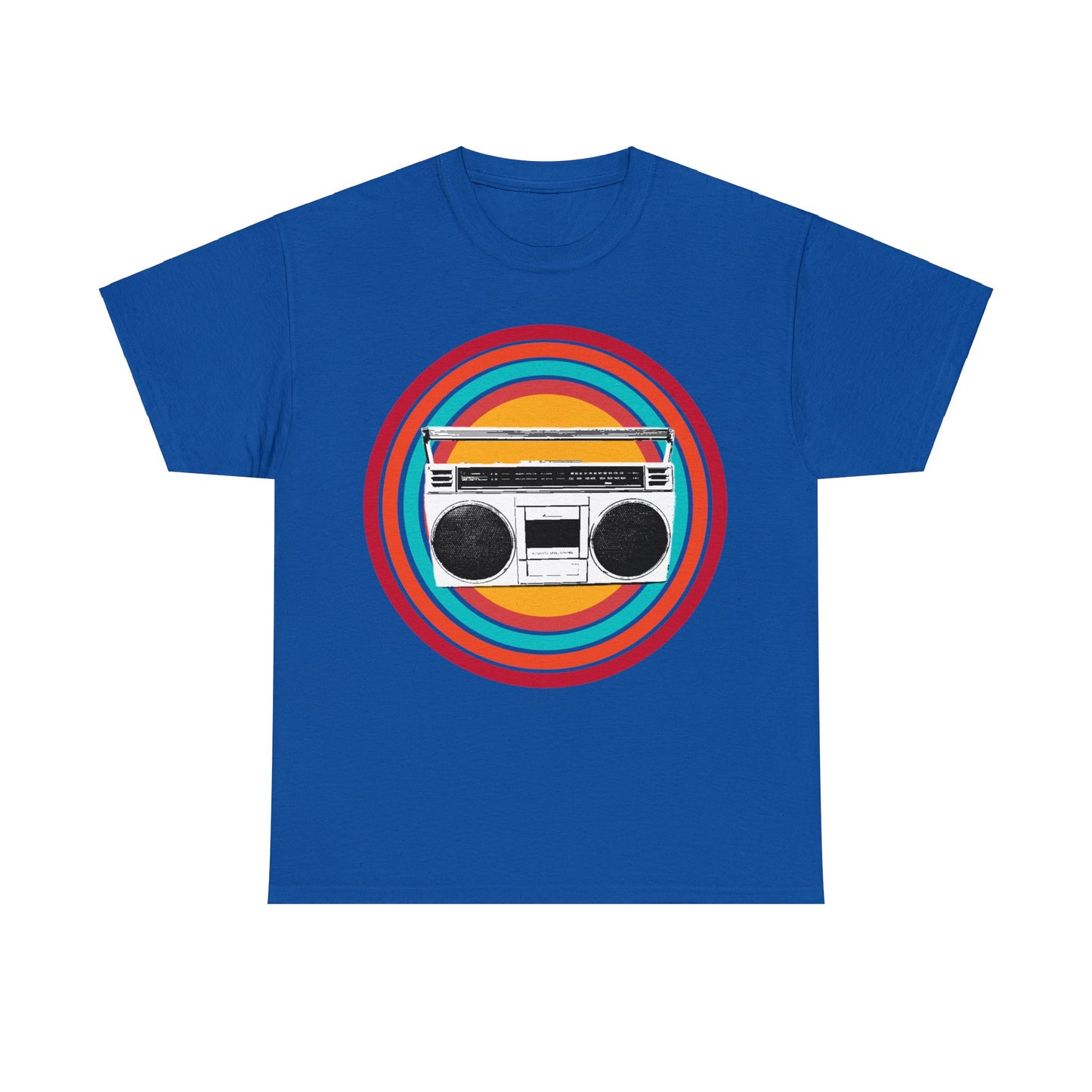 Jam Box, Ghetto Blaster, Boombox, Vintage Radio, Retro Cassette Player Heavy Cotton Tee