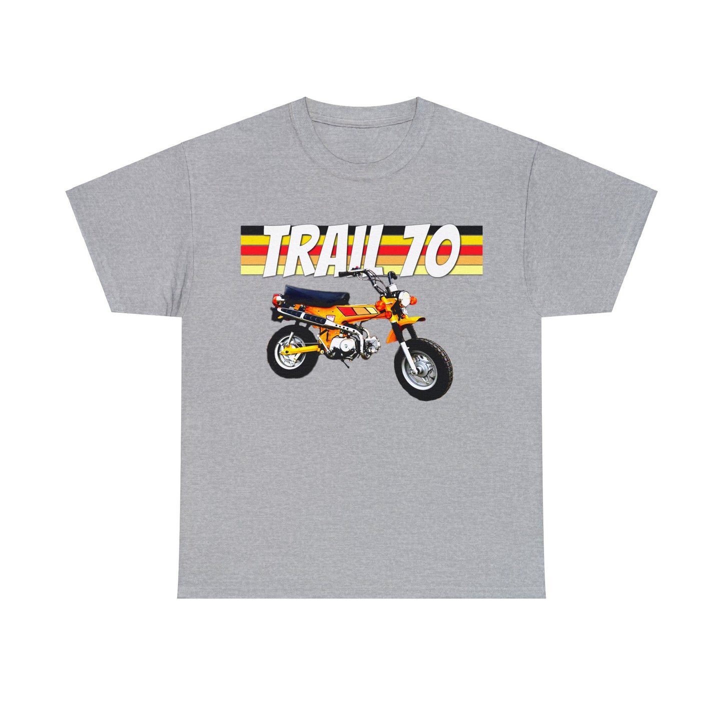 Trail 70 Mini BIke, Vintage Mini Bike, Retro Mini Bike Heavy Cotton Tee