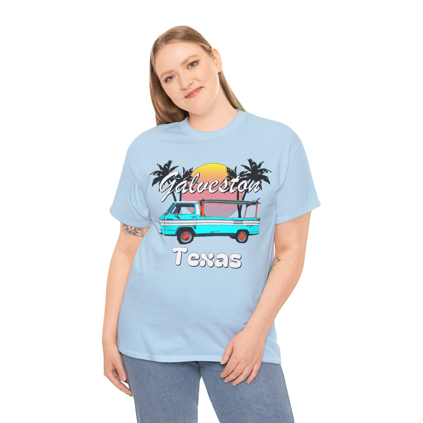 Galveston Island Texas, Galveston Beach, Vintage Galveston Island Heavy Cotton Tee