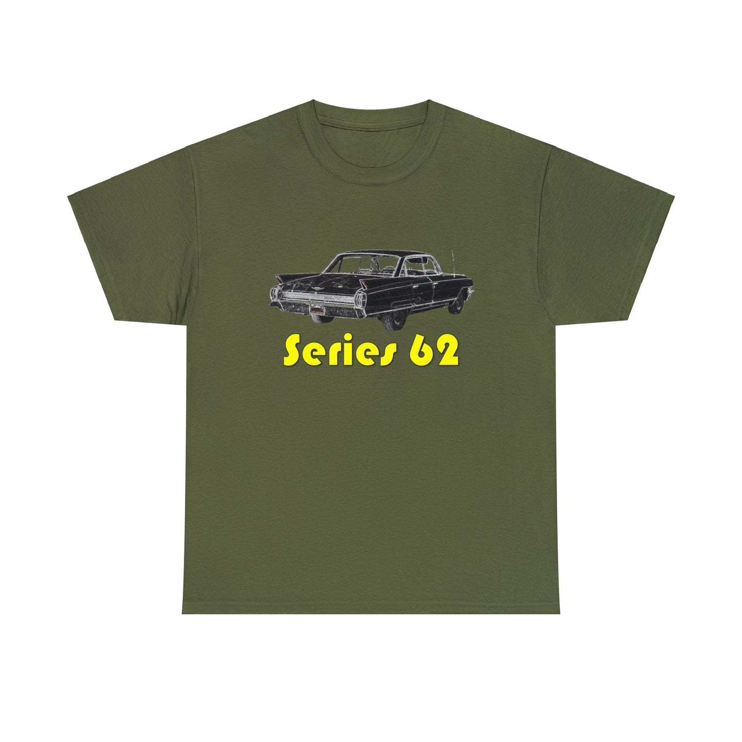 Series 62, Caddy, Vintage Car, Antique American Automobile, Retro Car Heavy Cotton Tee