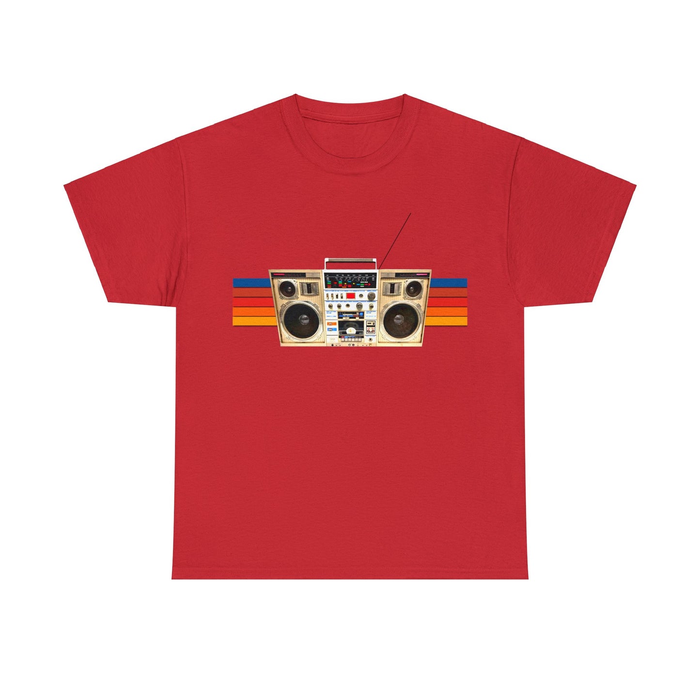 Jam Box, Ghetto Blaster, Boombox, Vintage Radio, Retro Cassette Player Heavy Cotton Tee