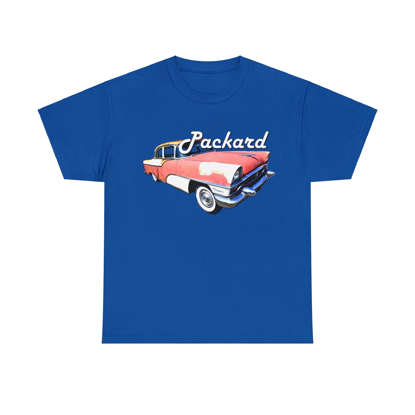 Packard Clipper, Vintage Car, Retro American Automobile Heavy Cotton Tee