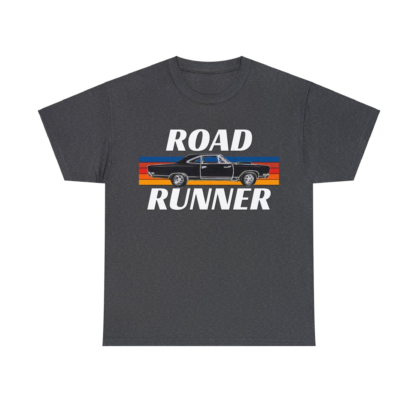 Vintage Road Runner Car, American Muscle Car, USA Muscle Automobile Heavy Cotton Tee