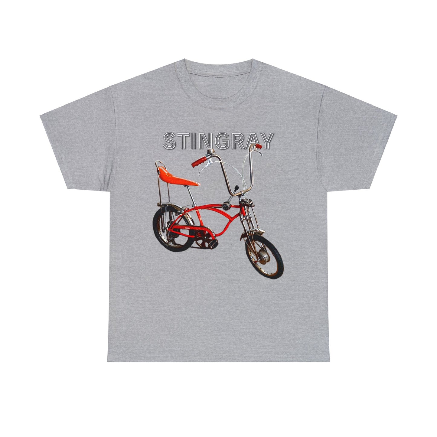 Stingray Krate Bicycle, Vintage Stick Shift Bike, Banana Seat Bike Heavy Cotton Tee