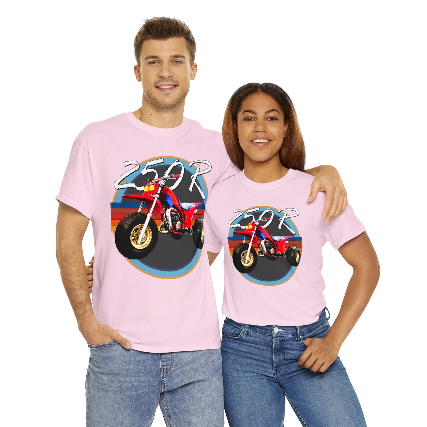 250R Three Wheeler, Retro Three Wheeler, 2 Stroke 3 Wheeler, ATV, ATC Heavy Cotton Tee