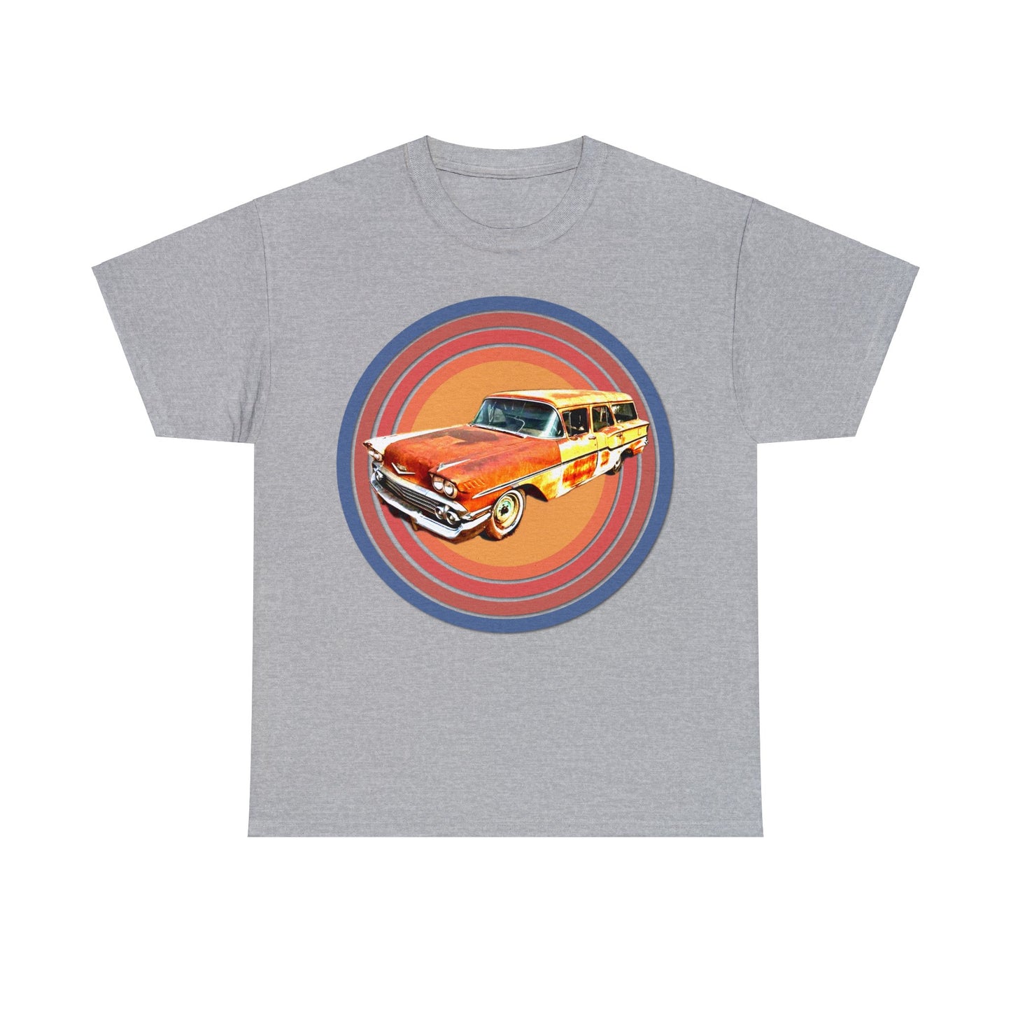 Vintage 1950's Station Wagon Car, Rusty Old Station Wagon, Vintage Station Wagon Heavy Cotton Tee