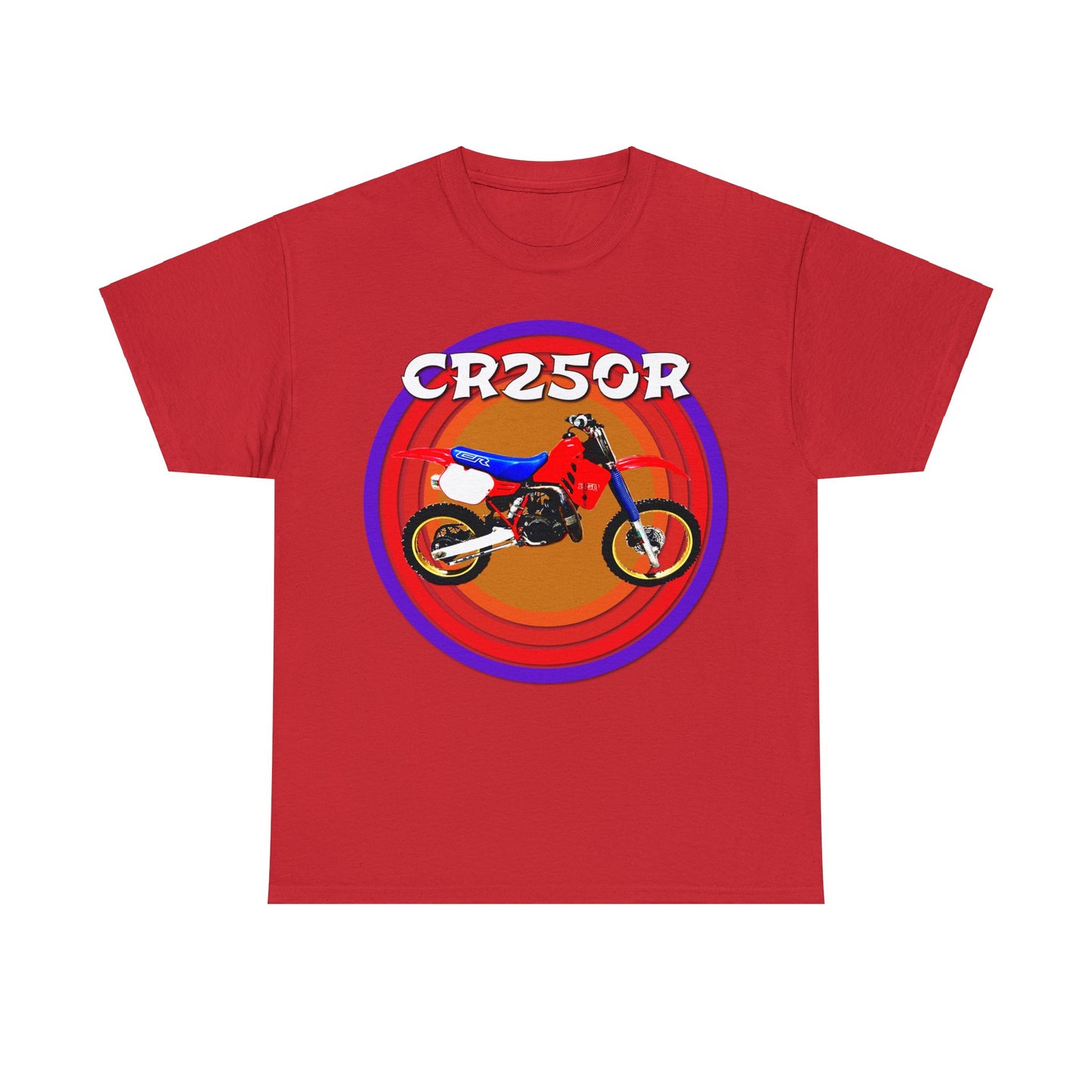 CR 250 R Vintage Retro Motorcross Motocross Motorcycle Dirt Bike Heavy Cotton Tee