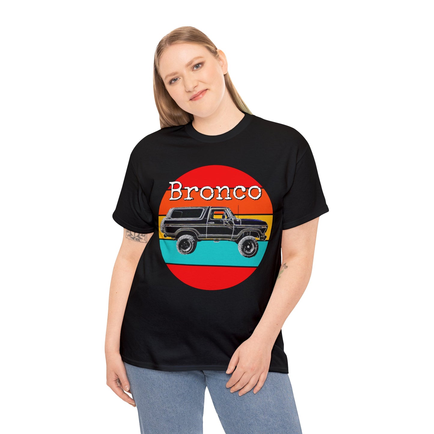 Vintage 4x4 Bronco Truck, Off Road 4 Wheel Drive Heavy Cotton Tee