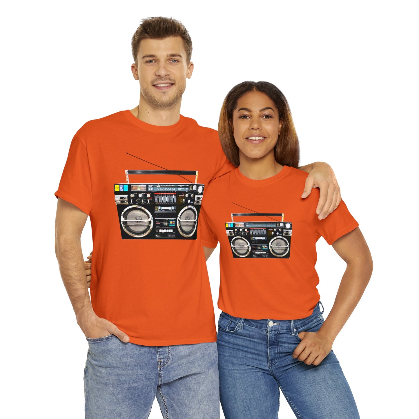 Jambox, Boom Box, Ghetto Blaster, Radio, Tape Player Heavy Cotton Tee