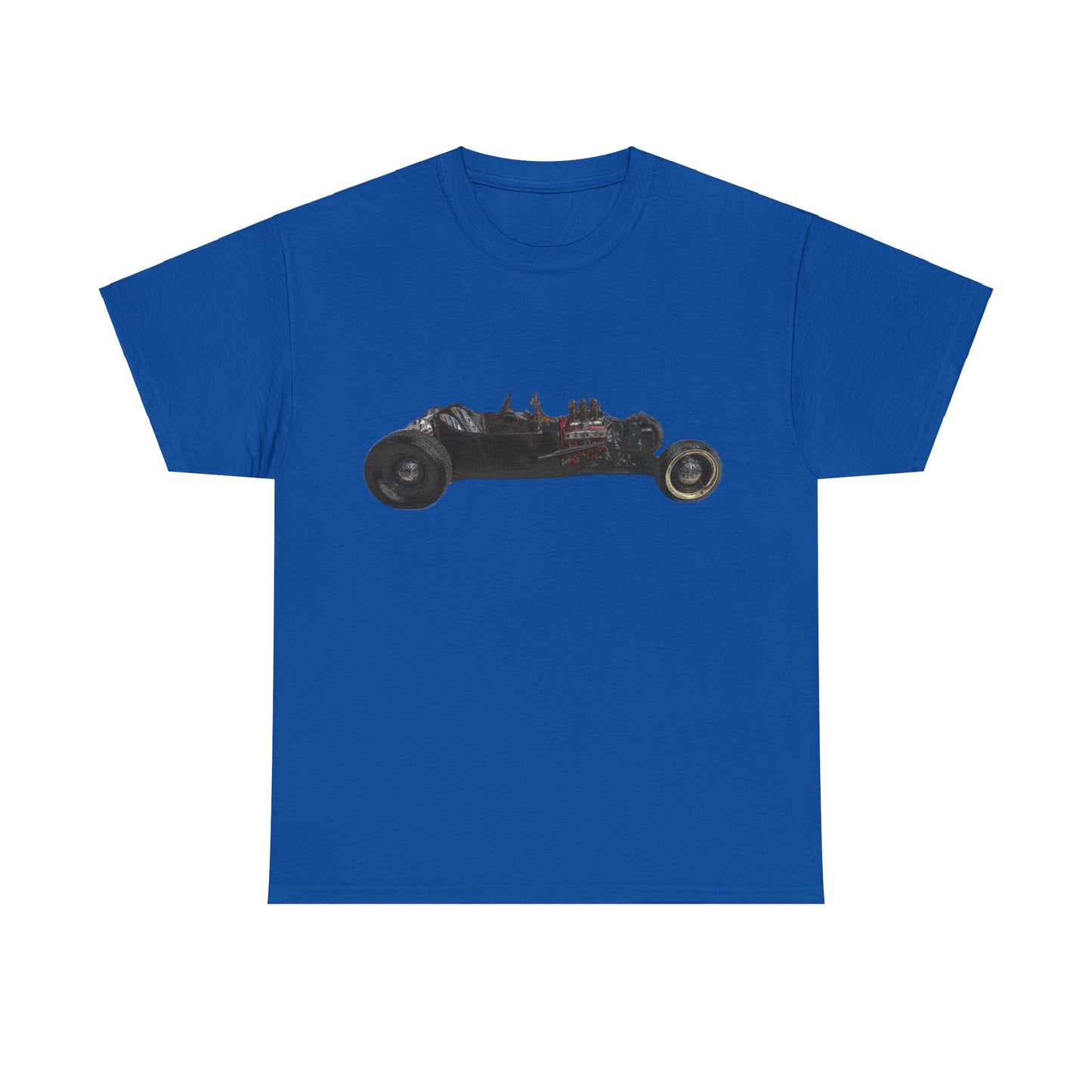 Hot Rod, Retro Rat Rod Car, Antique Automobile, Vintage Car, Rockabilly Heavy Cotton Tee