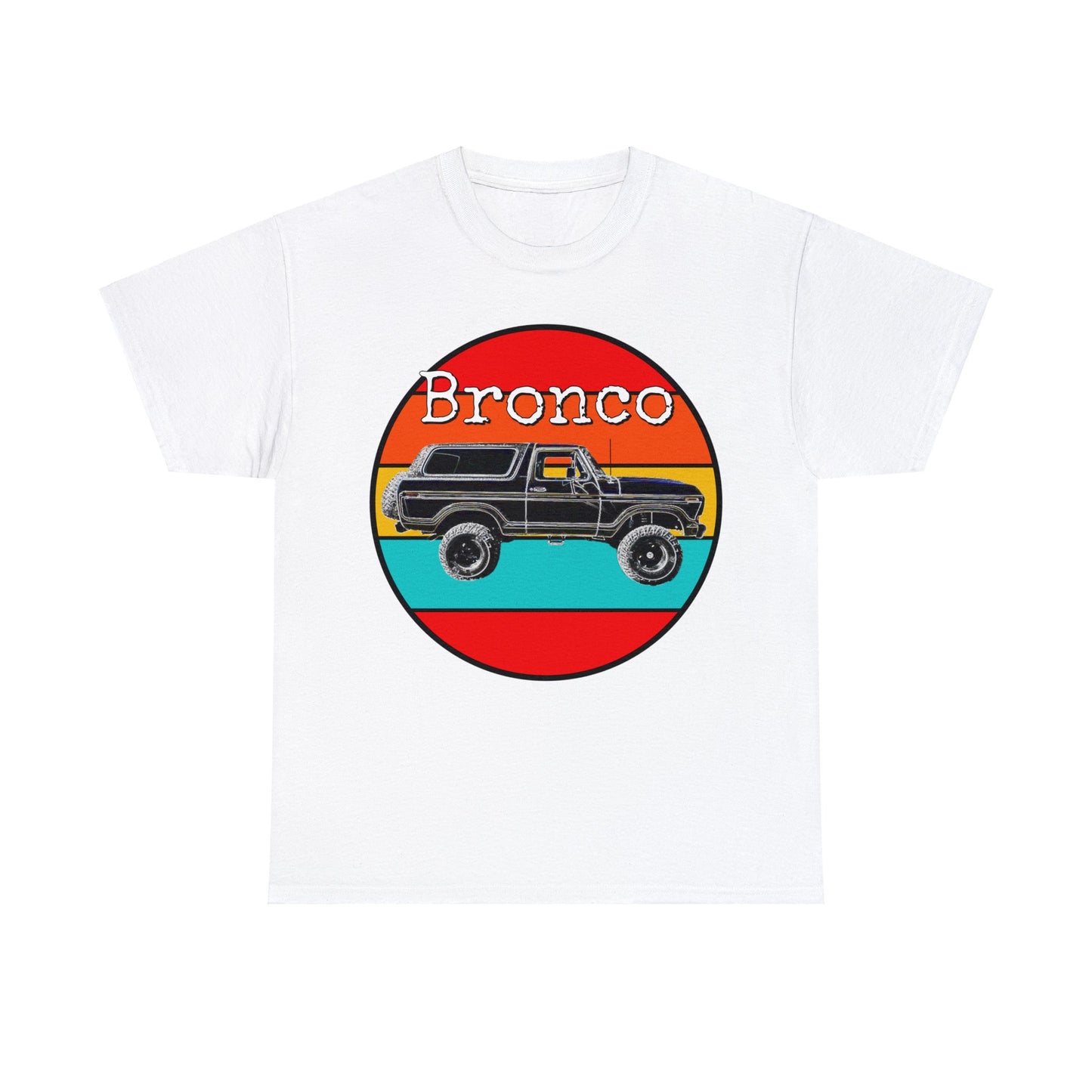 Vintage 4x4 Bronco Truck, Off Road 4 Wheel Drive Heavy Cotton Tee