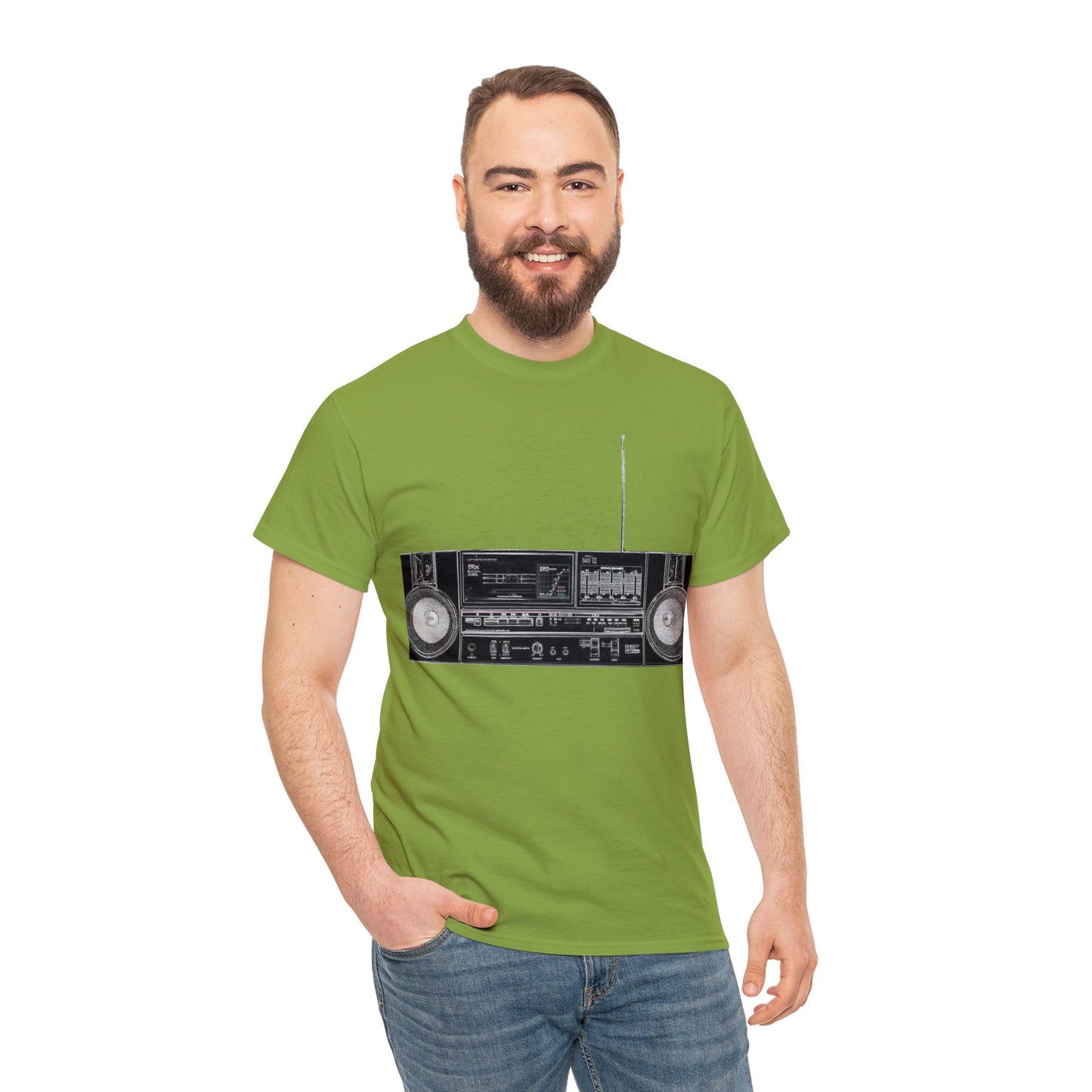 Ghetto Blaster, Jam Box, Boom Box, Vintage Stereo, Audiophile Heavy Cotton Tee