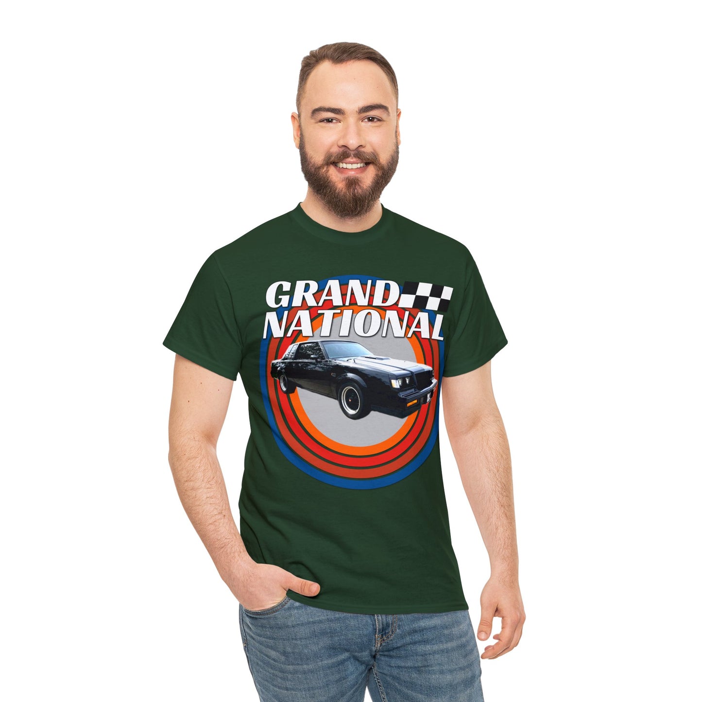 Grand National Muscle Car, Vintage American Muscle Car Heavy Cotton Tee