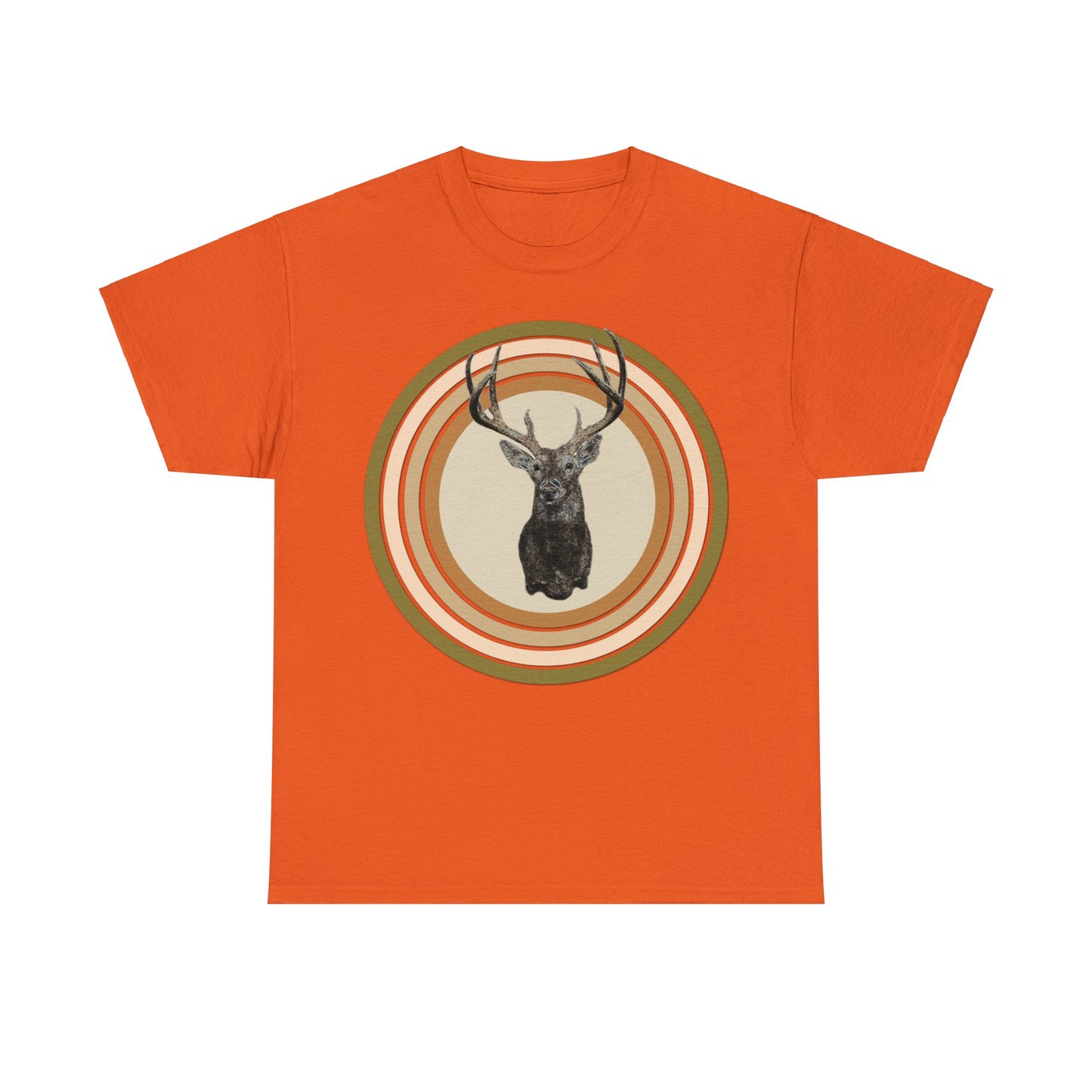 White Tail Deer, Deer Hunting, Deer Hunter, 8 Point Deer, Buck Heavy Cotton Tee