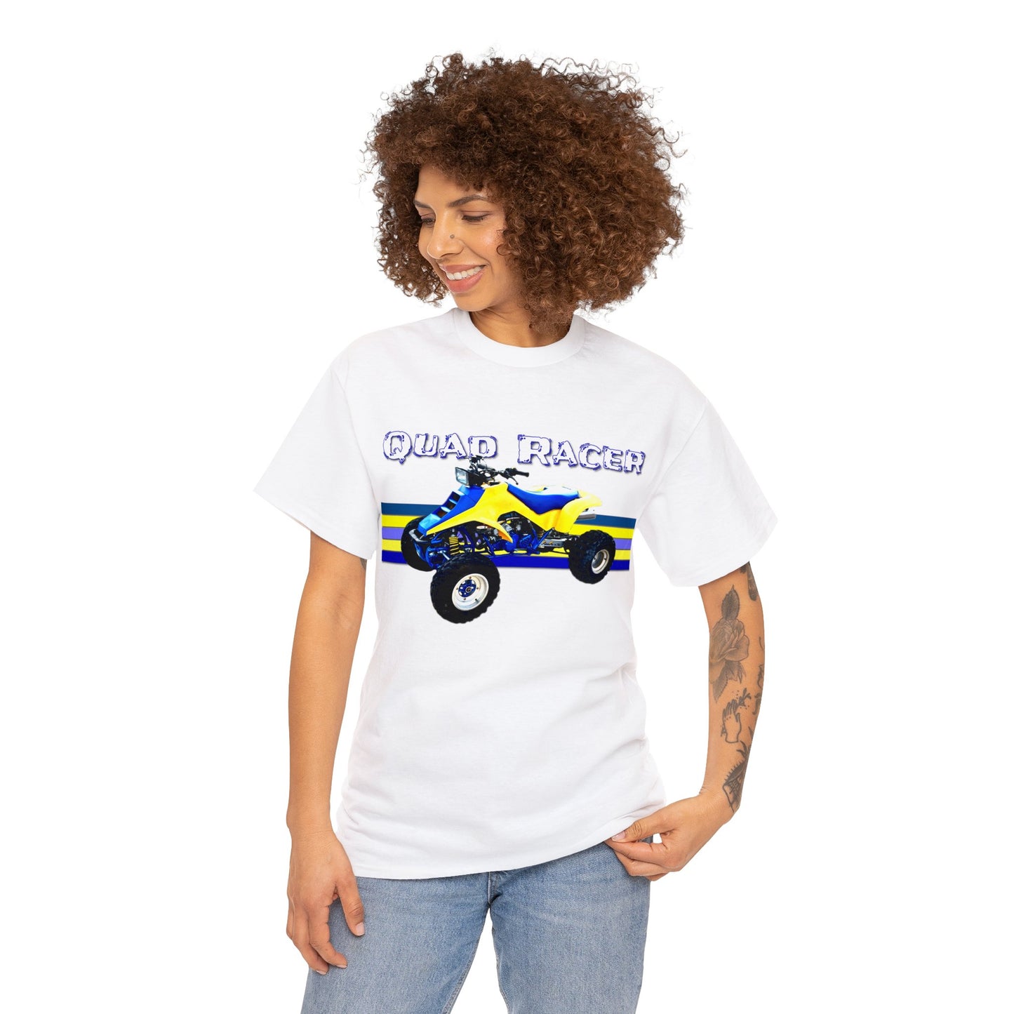 Quad Racer Quad ATV, Banshee Four Wheeler, Quad Bike Heavy Cotton Tee